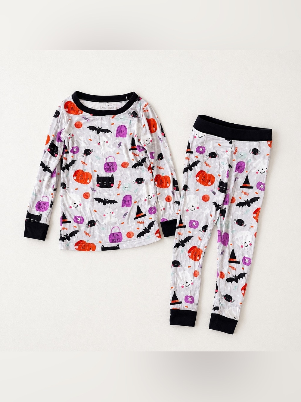 Little Sleepies Halloween Bamboo Pajama Set 18-24M Ghost Pumpkin Bat Long Sleeve